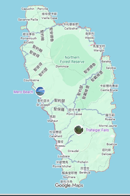 Dominica-多明尼克地圖